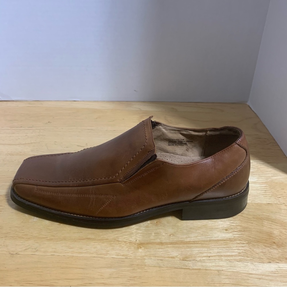 Stacy Adams Loafers Men's 7M Brown Leather Slip On‎ Dress Shoe